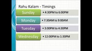 Om Series Daily Rahu Kalam Timings
