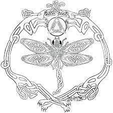 Mandala art free coloring pages. Dragon Celtic Knot Coloring Pages Novocom Top