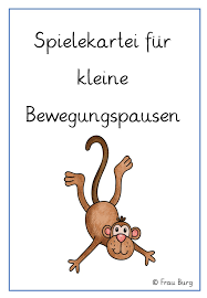 Spielekartei Bewegungspausen Unterrichtsmaterial In Den Fachern Deutsch Fachubergreifendes Sport In 2020 Bewegungsspiele Grundschule Sportspiele Grundschule Bewegung Fur Kinder