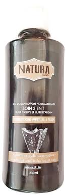 Gel Douche Savon Noir Marocain Senteur Oud Et Musk Natura 230ml 10