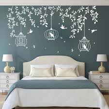 Black and white bedroom stickers. Large Tree Birdcage Leaves Wall Sticker Bedroom Sofa Forest Nature Leaves Birds Animal Branch Wall Decal Living Room Vinyl Decor Wall Stickers Aliexpress
