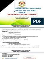 0%0% found this document useful, mark this document as useful. Manual Pengisian Maklumat Pengesanan Murid Lepasan Spm Gbk