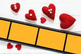 Valentine Day Movie Camera Cinema Love Romance Strip Background Black Blank Border Copy Craft Design Desk Empty En Handmade Heart Valentine Photo Design Crafts