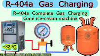R-404a gas charging || Cone Ice cream machine gas charging -32 ⁰C