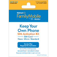 Activate your us mobile sim card and choose a cell phone plan with the talk, text and data you need. Walmart Family Mobile Keep Your Own Phone Sim Kit T Mobile Gsm Compatible Walmart Com Walmart Com