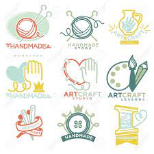 Stand out business logo design. Art And Handmade Craft Logo Templates Flat Set Royalty Free Cliparts Vectors And Stock Illustration Image 72873956