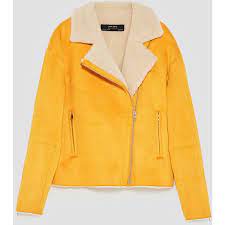 Suede Effect Jacket Jackets Woman Zara Italy 36 Liked On Polyvore Featuring Outerwear And Jackets Jackets Mustard Jacket Leather Jacket