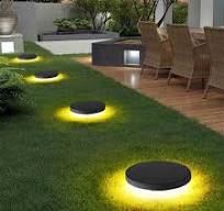 Solar Led Circular Shape Luminous Waterproof Embedded Ground Lights