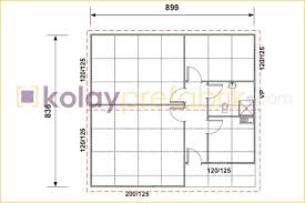 C 6 tipi 2+1 daire planı. 75 M2 Prefabrik Ev Tip 3 2 1 Kolay Prefabrik