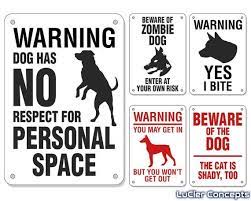 We offer 5,000+ different security signs, all ready to ship in a day. Funny Beware Of Dog Sign 7 X 10 Aluminum Warning Etsy Dog Signs Beware Of Dog Funny Dog Signs