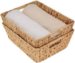 Keep things tidy with a wastepaper bin. Buy Storageworks Water Hyacinth Storage Baskets Large Wicker Baskets With Built In Handles 15 X 11 8 X 5 7 2 Pack Online In Kenya B0881ksbfr
