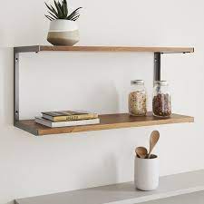 We stock floating shelves, storage benches and more. L Beam 2 Tier Industrial Wood Metal Wall Shelf West Elm United Kingdom