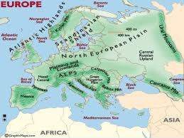 The continent is home to the largest desert as. Large Physical Map Of Europe Physical Europe Map World Map With Countries