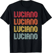 LUCIANO - Camiseta de cumpleaños con nombre de regalo personalizada,  divertida, retro, estilo retro