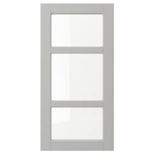 Lerhyttan Porte Vitree Gris Clair 40x80 Cm Ikea In 2020 Lichtgrijze Keukens Deur Glas Ikea