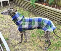 Greyhound Coat Winter Coat For Greyhound Coat For Dog Fleece Dog Coat Blue And Olive Cocoon Dog Apparel Dog Co Dog Fleece Fleece Dog Coat Dog Coats