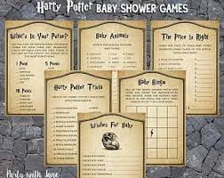 Harry Potter Baby Shower Games Activities Wishes For Baby Trivia Bingo Whats In Y Harry Potter Baby Shower Games Harry Potter Baby Shower Harry Potter Baby