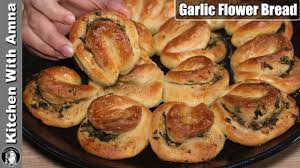 Garlic Flower Bread Recipe How To Make Garlic Bread Kitchen With Amna In 2020 Flower Bread Recipe Bread Recipes Make Garlic Bread