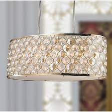 Worldwide Lighting Paris 1 Light Champagne With Clear And Golden Teak Crystal Pendant Cp415cg32 Cm The Modern Pendant Ceiling Pendant Lights Simple Lighting