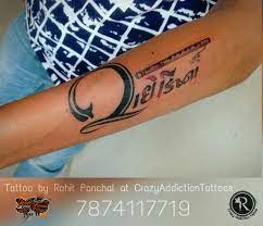 Radhe Krishna Name Tattoo By Rohit Panchal Tattoos Name Tattoos Name Tattoo Designs