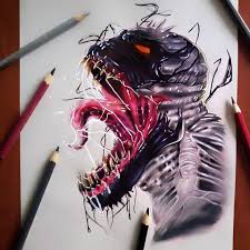 Antivenom Drawing By Igor Soares Spiderman Art Comic Art Nerd Art