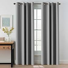 Blickdichte vorhänge mit kräuselband aus jacquard stoff. H Versailtex Thermo Verdunklungshange Feste Weichfliessende Blickdichte Grau Gardinen Mit Osen Fur Schlafzimmer 175 Cm X 14 Gardinen Mit Osen Vorhange Gardinen
