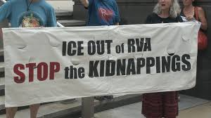 Protestors ask local politicians to protect immigrants following increased  ICE activity in Richmond Story: https://www.12onyourside.com/2025/08/11/ protestors-ask-local-politicians-protect-immigrants-following-increased-ice -activity-richmond/