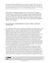 Paulina Bren and Mary Neuburger, eds. Communism Unwrapped