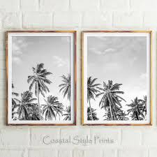 Black And White Framed Prints Australia Black And White Prints Wall Decor Palm Trees Prints Set Of 2 Coastal Black And White Wall Art Tropical Print Palms Print Prints Australia Black White Wall Art Black White Prints Prints