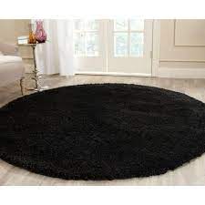 Whether you call them shiny, shimmery, plush,whether you call them shiny, shimmery, plush, lush, or sumptuous, the shimmer shag collection is definitely soooooft! Safavieh California Shag Black 4 Ft X 4 Ft Round Solid Area Rug Sg151 9090 4r The Home Depot