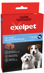 As with the other dewormers on this. Ezy Dose Intestinal All Wormer For Small Dogs And Puppies Exelpet