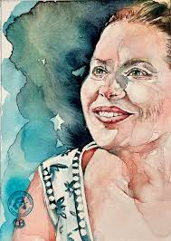 Small Frida watercolor painting artwork