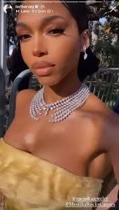 Lori Harvey Hits Cannes Red Carpet in Yellow Gown, Tons of Diamonds