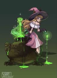 Lifesize witch's cauldron, black, large view size chart size: Sorael Disney Witches Witch Drawing Witch Art Disney Crossover
