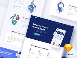 Generate app store images from sketch 3.4.4 and above. Medical App Website Template Freebie Download Sketch Resource Sketch Repo