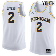 Youth 2 Isaiah Livers Michigan Wolverines College Basketball Jerseys Sale White Basketball Co College Basketball Jersey Basketball Jersey College Basketball