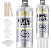 Colla per Metalli Bicomponente - Adesivo Epossidico Extra Forte 100ml per  Riparazioni su Acciaio, Alluminio, Plastica, Piastrelle e Ceramica - ...
