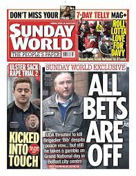 Tomorrow S Front Page Northern Ireland Sunday World Facebook