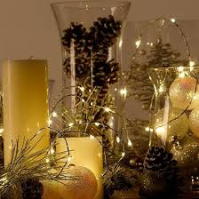 These Battery Operated Light Strands Make Holiday Centerpieces Easy Holiday Centerpieces Diy Holiday Decor Holiday Design