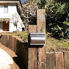 Our New Letterbox Recycled Railway Sleepers Briefkasten Holz Vorgarten Haus Und Garten