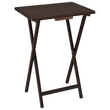 Mainstays 5 Piece Folding Tray Table Set Walnut Indianhomedecor Primitive Dining Rooms Small Kitchen Tables Primitive Decorating