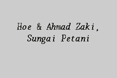 أحمد زكي‎) may refer to: Hoe Ahmad Zaki Sungai Petani Law Firm In Sungai Petani