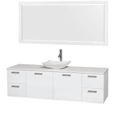 wall mounted single bathroom vanity
