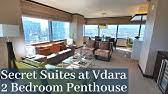 Bathrooms are bigger and more spread out than in deluxe suites, and have two sinks instead of one. Vdara Las Vegas Tour Everything One Bedroom Penthouse Fountain View Suite 55006 Pool Room Youtube