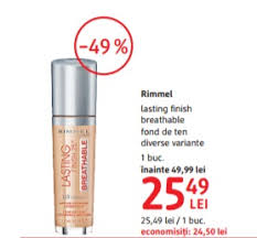 Gama extinsa cu 6 nuante reprezinta o certitudine ca vei gasi nuanta p. Fond De Ten Rimmel London Lasting Finish Nuante