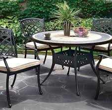 Black base terrazzo stone top outdoor restaurant dining table round. Fleur De Lis Living Vogt Stone Concrete Dining Table Wayfair