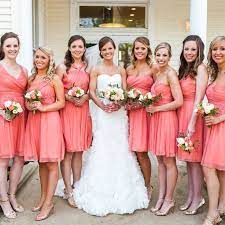 Short Pink Bridesmaid Dresses Coral Bridesmaid Dresses Bridesmaid Dresses Short Coral Pink Bridesmaid Dresses Short