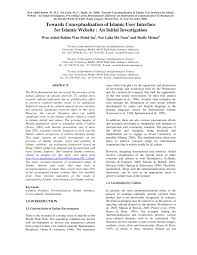 The fundamentals of tawheed (islamic monotheism). Pdf Towards Conceptualization Of Islamic User Interface For Islamic Website An Initial Investigation