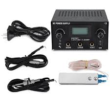 Black Outstanding Stability Tattoo Power Supply Digital Lcd Dual Machine Foot Pedal Switch 2 Clip Tattoo Machine Power Supply Tattoo Power Supply Power Tattoo