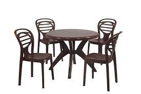 5 out of 5 (1) add to cart. Supreme Marina Dining Table With 4 Plastic Chairs Set Furnishkart Com